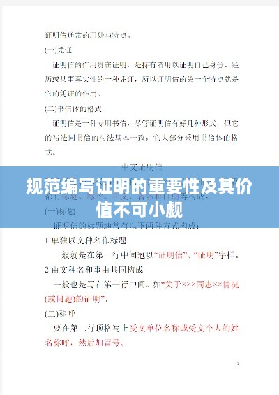 规范编写证明的重要性及其价值不可小觑
