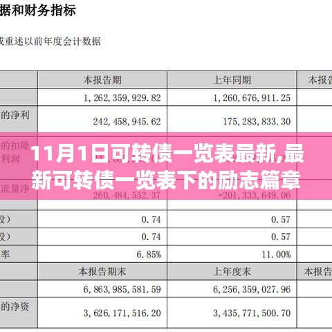 最新可转债一览表下的励志篇章，成长与成就之歌，变化中的自信之路