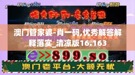 澳门管家婆-肖一码,优秀解答解释落实_清凉版16.163