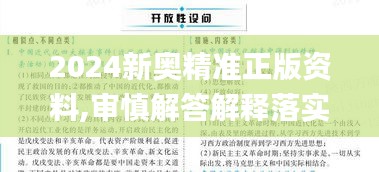 2024新奥精准正版资料,审慎解答解释落实_PalmOS12.46