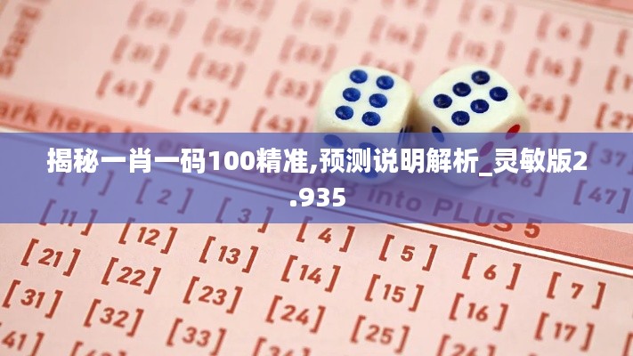 揭秘一肖一码100精准,预测说明解析_灵敏版2.935