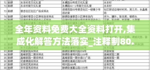 全年资料免费大全资料打开,集成化解答方法落实_注释制80.213