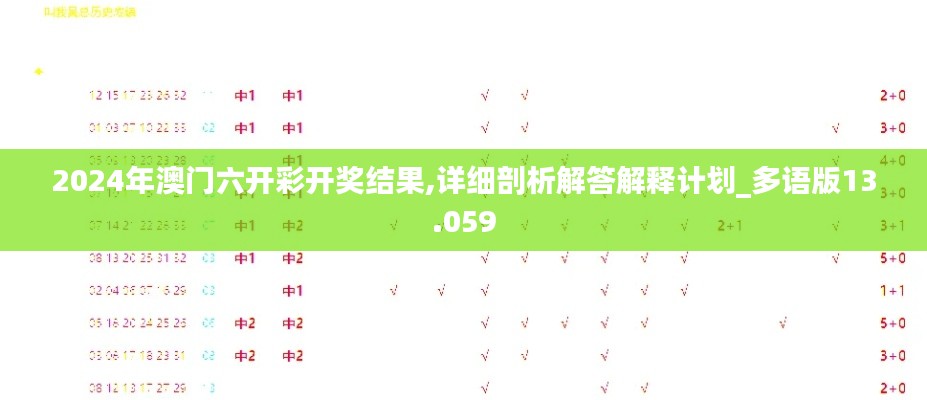 2024年澳门六开彩开奖结果,详细剖析解答解释计划_多语版13.059