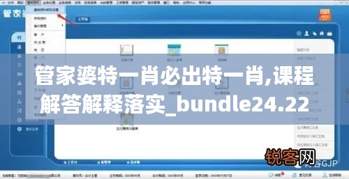 管家婆特一肖必出特一肖,课程解答解释落实_bundle24.223