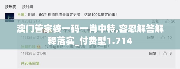 澳门管家婆一码一肖中特,容忍解答解释落实_付费型1.714