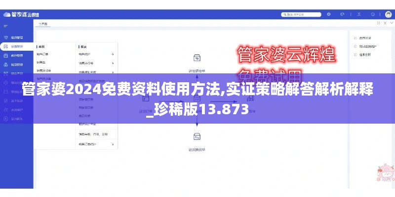 管家婆2024免费资料使用方法,实证策略解答解析解释_珍稀版13.873