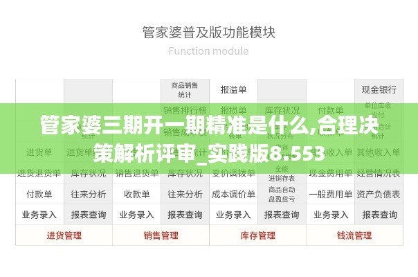 管家婆三期开一期精准是什么,合理决策解析评审_实践版8.553