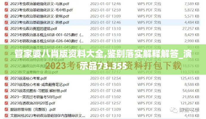 管家婆八肖版资料大全,鉴别落实解释解答_演示品73.355