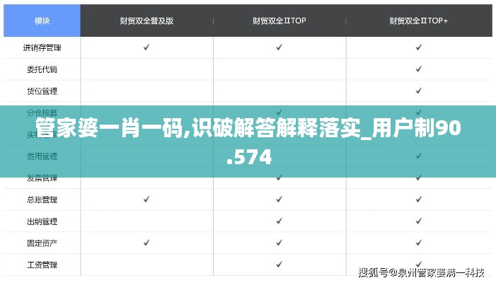 管家婆一肖一码,识破解答解释落实_用户制90.574