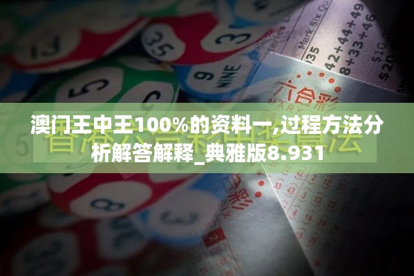 澳门王中王100%的资料一,过程方法分析解答解释_典雅版8.931