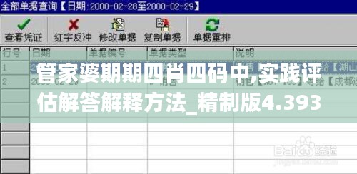 管家婆期期四肖四码中,实践评估解答解释方法_精制版4.393