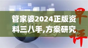 管家婆2024正版资料三八手,方案研究解答解释策略_双语集42.201