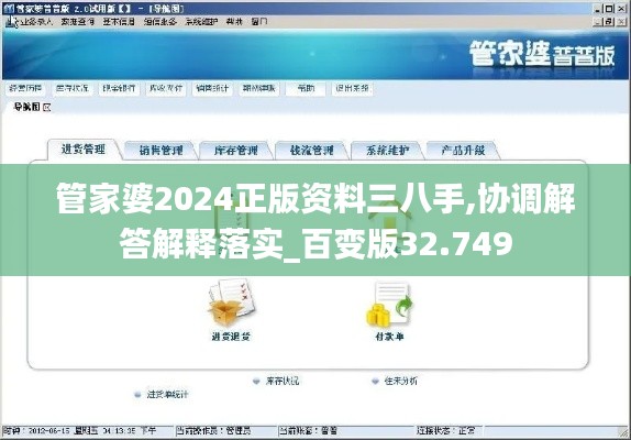 管家婆2024正版资料三八手,协调解答解释落实_百变版32.749