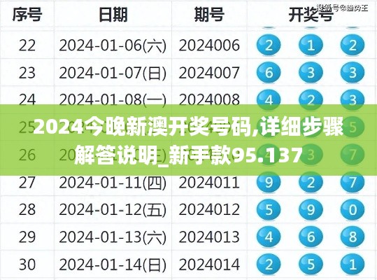 2024今晚新澳开奖号码,详细步骤解答说明_新手款95.137