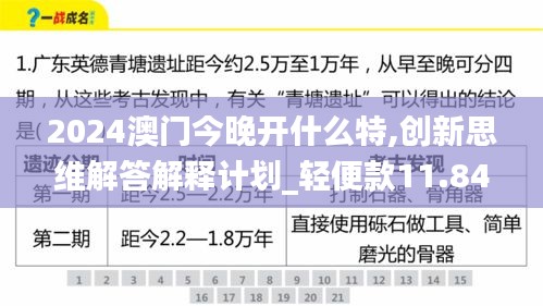 2024澳门今晚开什么特,创新思维解答解释计划_轻便款11.847