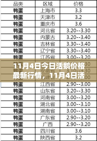 11月4日活鹅价格最新行情，变化中的学习助力自信与力量