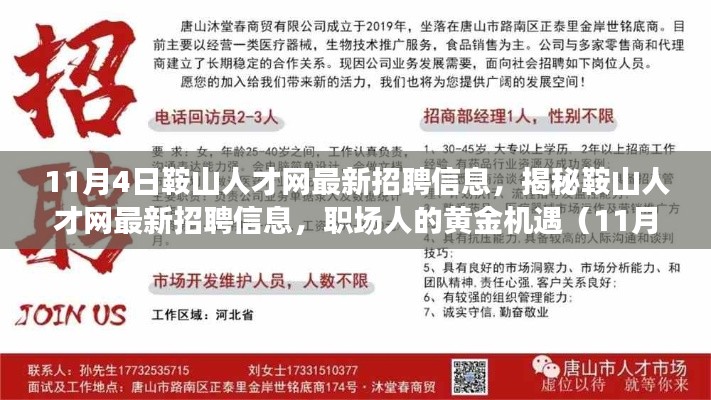 揭秘鞍山人才网最新招聘信息，职场人的黄金机遇（11月4日更新）