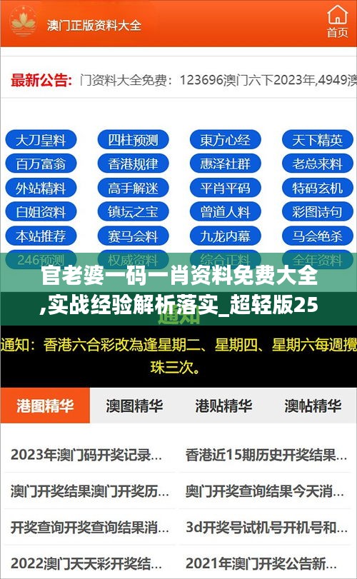 官老婆一码一肖资料免费大全,实战经验解析落实_超轻版25.177