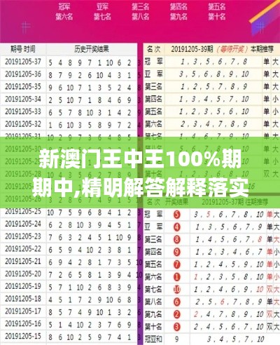 新澳门王中王100%期期中,精明解答解释落实_扫盲版0.882