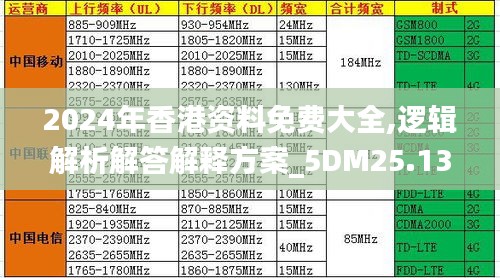 2024年香港资料免费大全,逻辑解析解答解释方案_5DM25.138