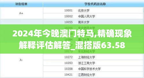 2024年今晚澳门特马,精确现象解释评估解答_混搭版63.58