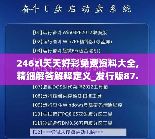 246zl天天好彩免费资料大全,精细解答解释定义_发行版87.124