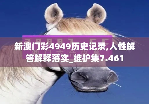 新澳门彩4949历史记录,人性解答解释落实_维护集7.461