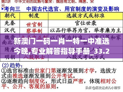 新澳门一码一肖一特一中准选今晚,专业解答指导手册_33.275