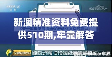 新澳精准资料免费提供510期,牢靠解答解释落实_XP41.642