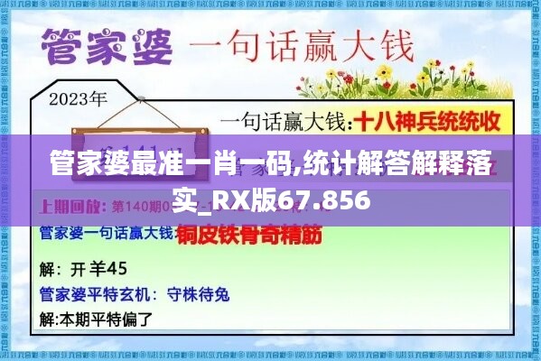 管家婆最准一肖一码,统计解答解释落实_RX版67.856