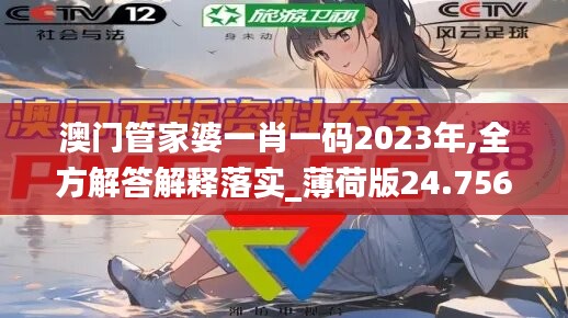 澳门管家婆一肖一码2023年,全方解答解释落实_薄荷版24.756