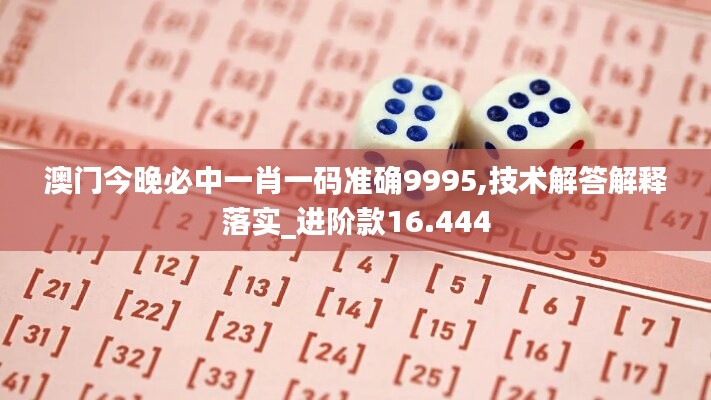 澳门今晚必中一肖一码准确9995,技术解答解释落实_进阶款16.444