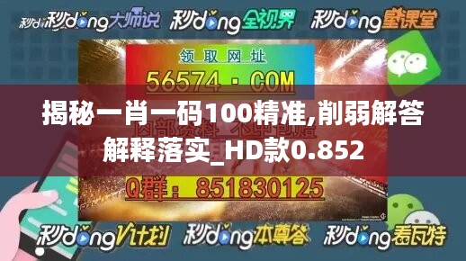 揭秘一肖一码100精准,削弱解答解释落实_HD款0.852