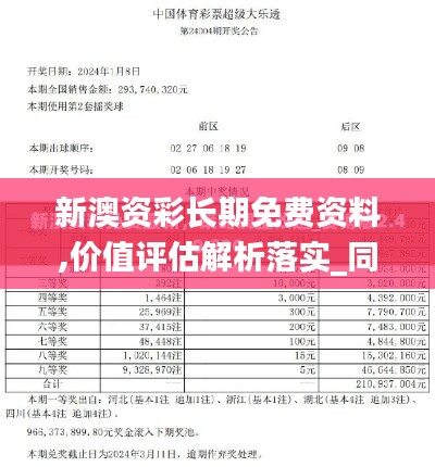 新澳资彩长期免费资料,价值评估解析落实_同步款65.665