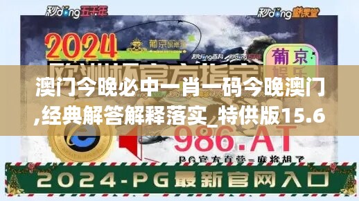 澳门今晚必中一肖一码今晚澳门,经典解答解释落实_特供版15.668