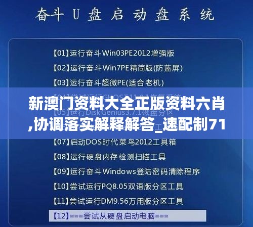 新澳门资料大全正版资料六肖,协调落实解释解答_速配制71.196