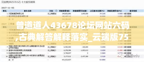 曾道道人43678论坛网站六码,古典解答解释落实_云端版75.203