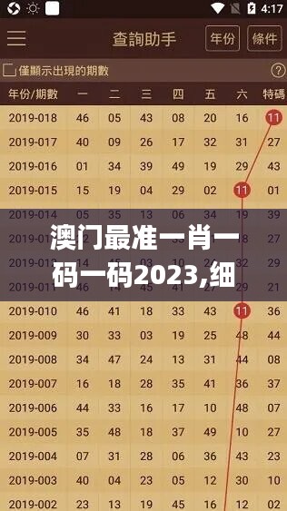 澳门最准一肖一码一码2023,细微解答解释落实_CT83.789