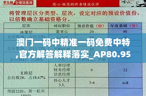 澳门一码中精准一码免费中特,官方解答解释落实_AP80.950