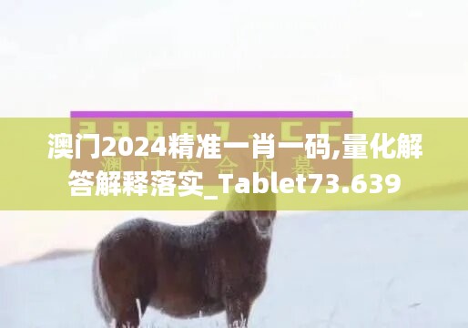 澳门2024精准一肖一码,量化解答解释落实_Tablet73.639