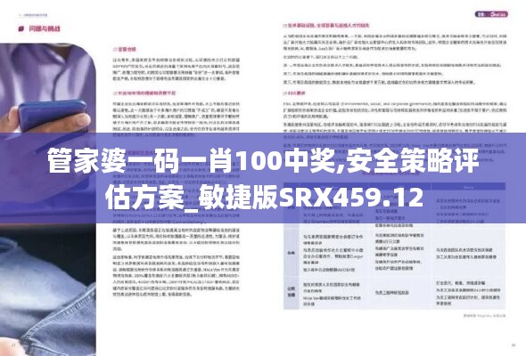 管家婆一码一肖100中奖,安全策略评估方案_敏捷版SRX459.12