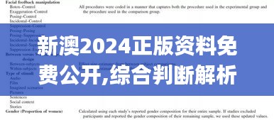 新澳2024正版资料免费公开,综合判断解析解答_固定版DOF204.37