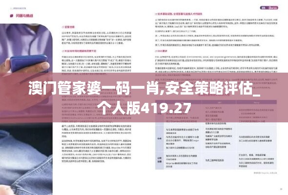 澳门管家婆一码一肖,安全策略评估_个人版419.27