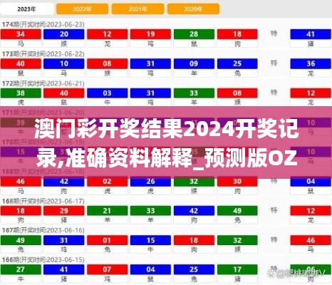 澳门彩开奖结果2024开奖记录,准确资料解释_预测版OZE702.98