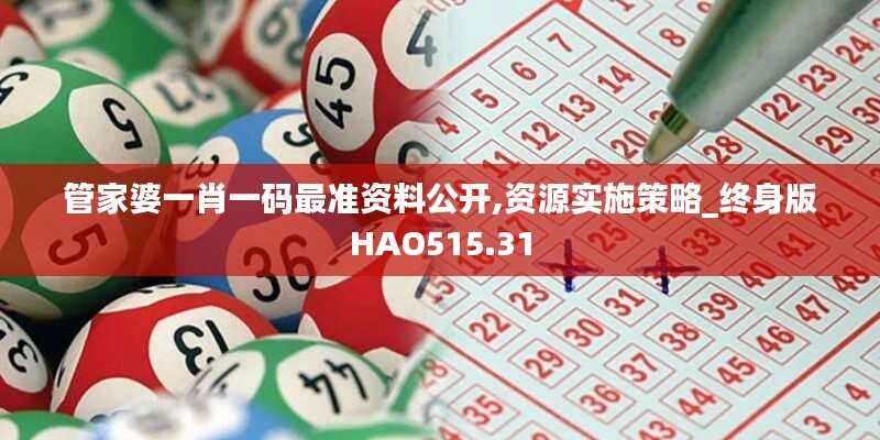 管家婆一肖一码最准资料公开,资源实施策略_终身版HAO515.31