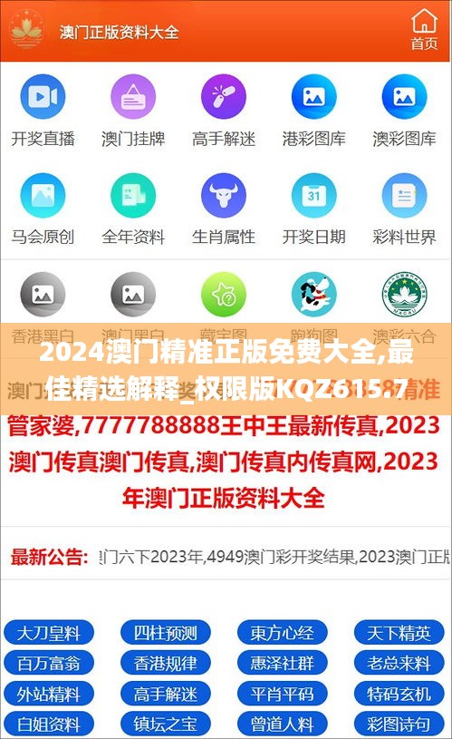 2024澳门精准正版免费大全,最佳精选解释_权限版KQZ615.77