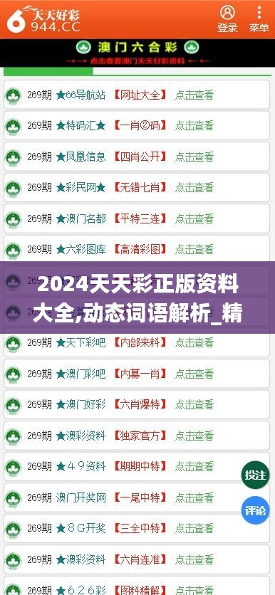 2024天天彩正版资料大全,动态词语解析_精华版OFC273.24