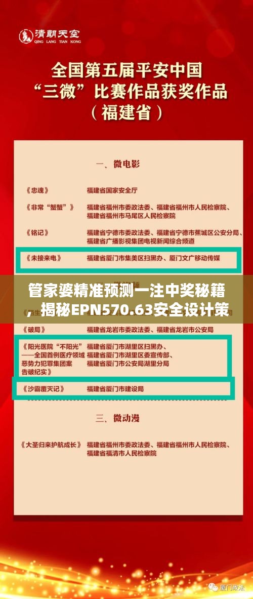 管家婆精准预测一注中奖秘籍，揭秘EPN570.63安全设计策略