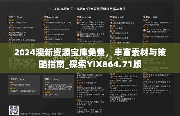 2024澳新资源宝库免费，丰富素材与策略指南_探索YIX864.71版