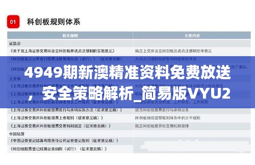 4949期新澳精准资料免费放送，安全策略解析_简易版VYU225.25攻略